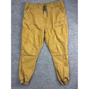 Without Walls Pants Mens XL Brown Cargo Jogger Elastic Waist Stretch Cuffs